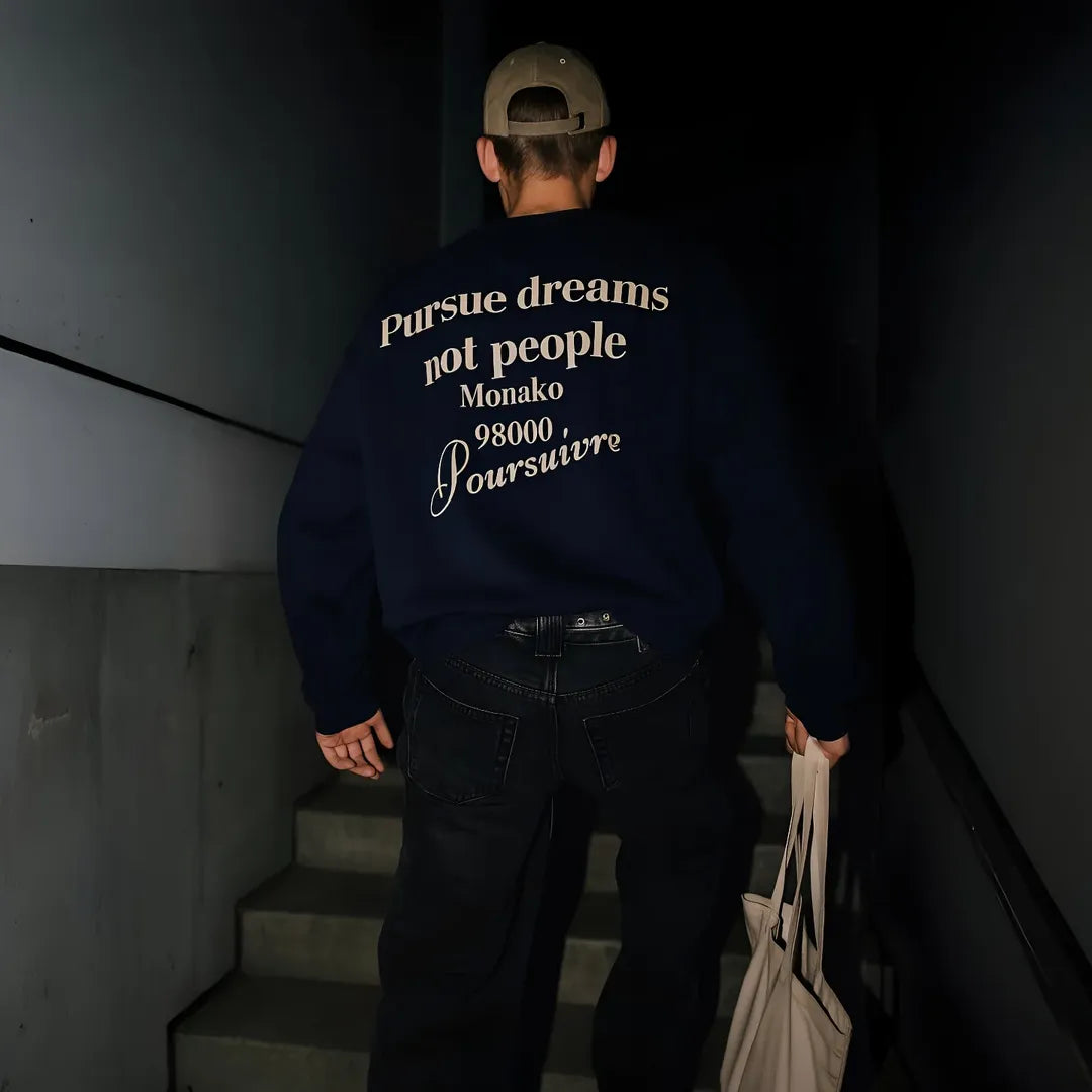 PURSUE DREAMS CREWNECK NAVY