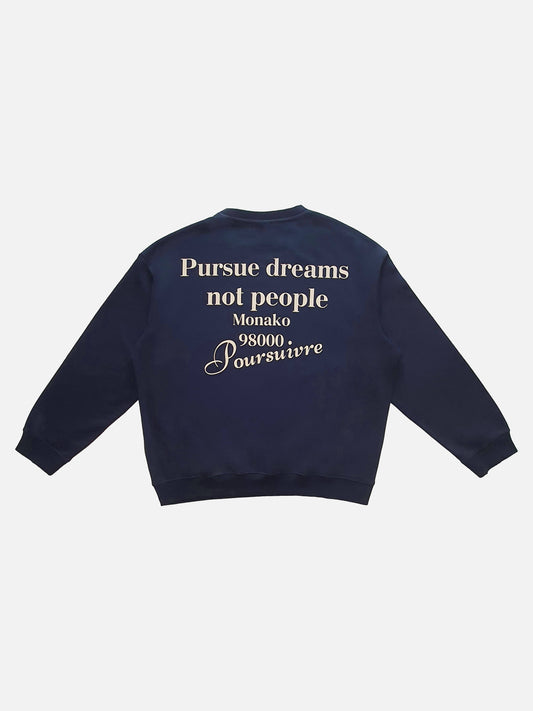 PURSUE DREAMS CREWNECK NAVY